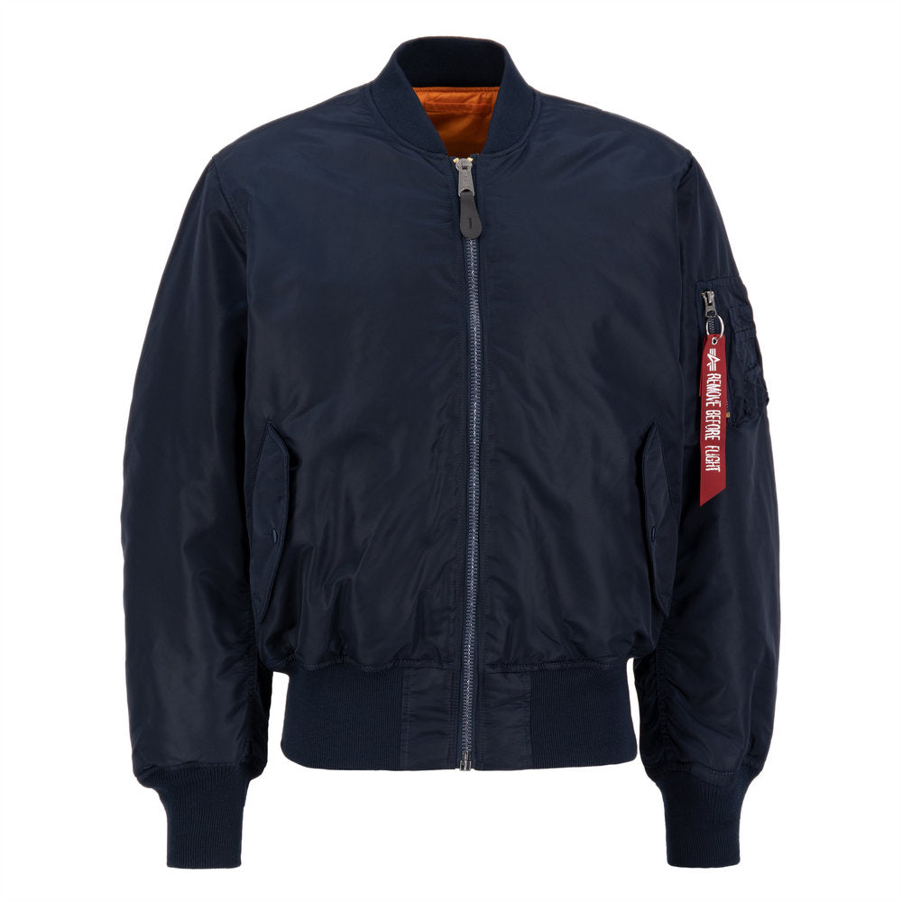 alpha MA-1 ネイビー Alpha Industries Men's Replica Blue MA-1 Slim Flight Jacket