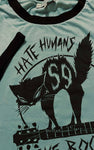 Rumble59 Ringer Shirt - Hate Humans, Love Rock
