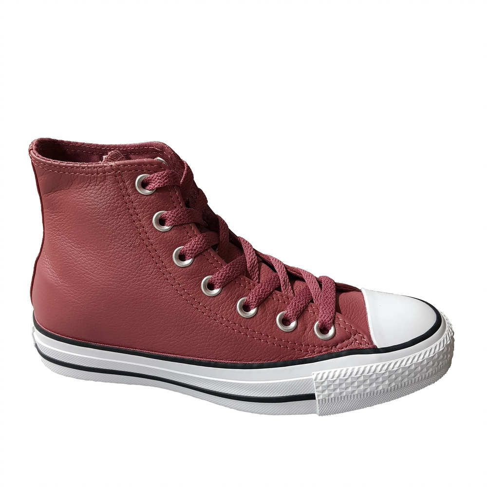 Black and red leather converse online