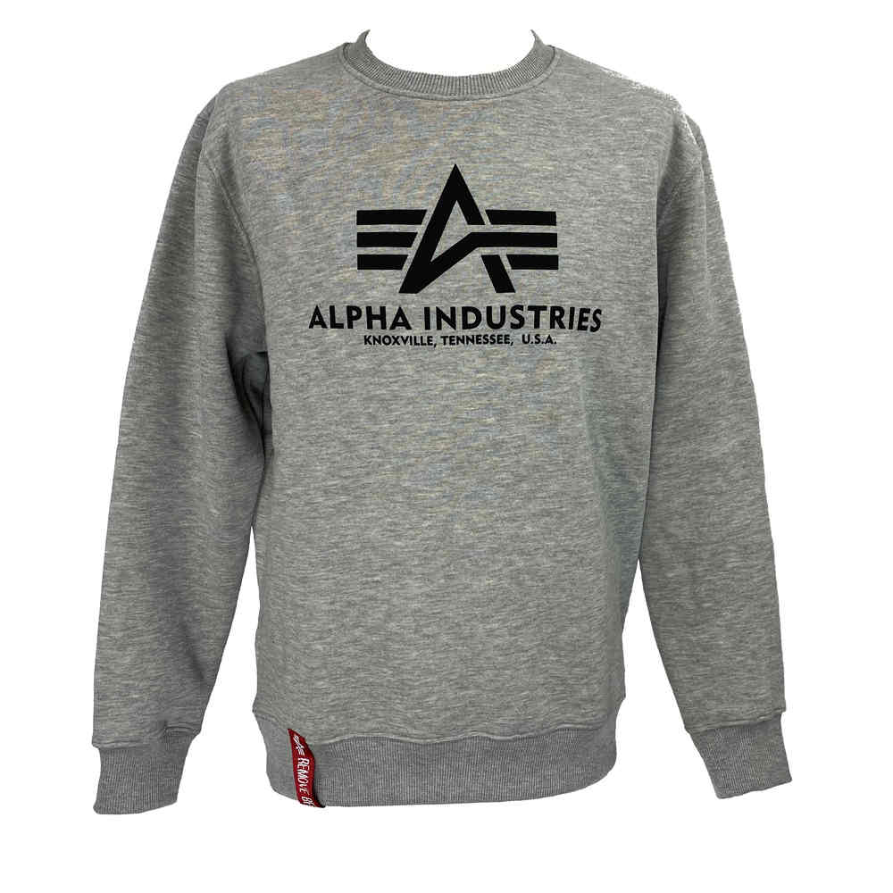 Alpha Industries Basic Sweater grey heather – A and B Webshop