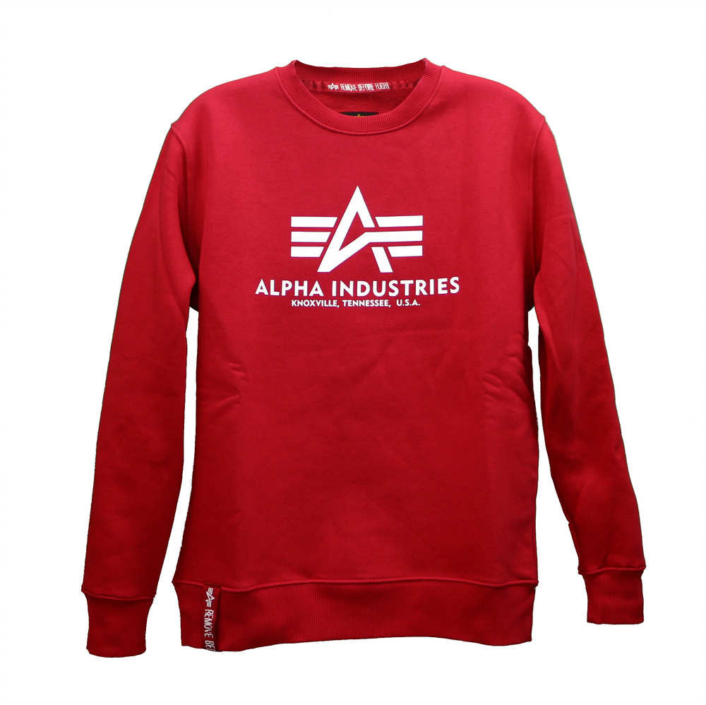 Alpha Industries Basic Sweater speed red – A and B Webshop