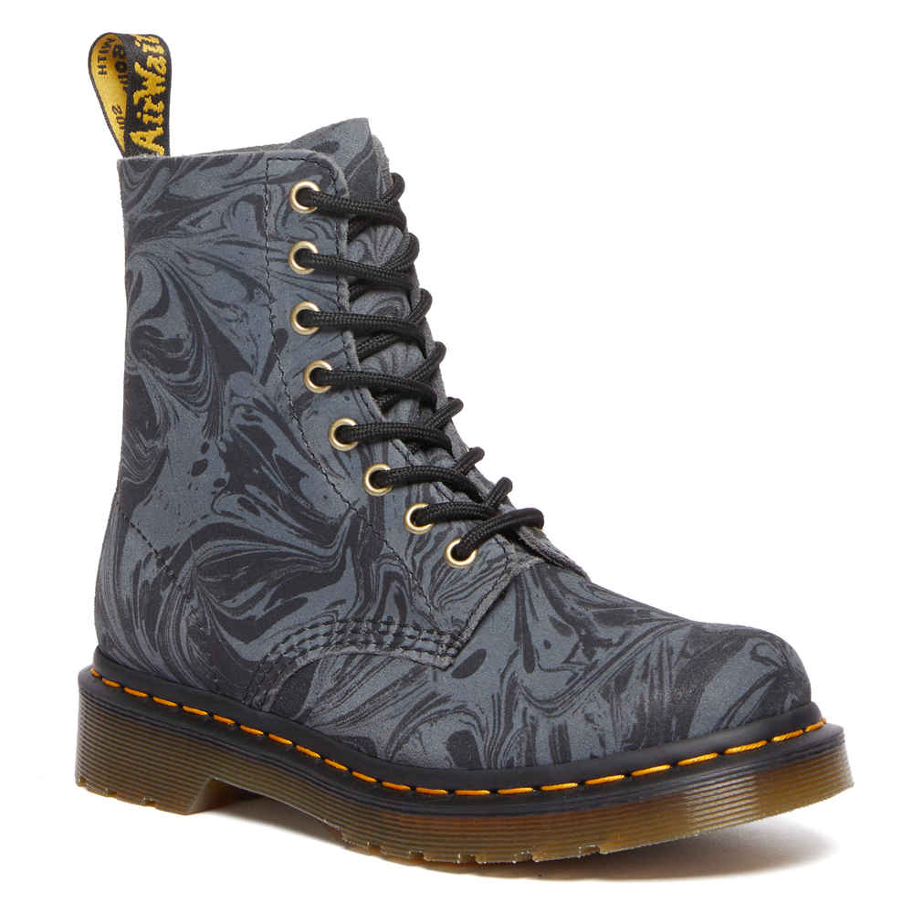 Dr. Martens 1460 Pascal 8 Loch Stiefel black grey A and B Webshop