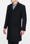 Merc Walesby Tailored Wool Overcoat black