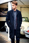 Merc Walesby Tailored Wool Overcoat black