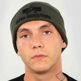 Alpha Industries 3D Beanie dark green