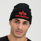 Alpha Industries 3D Beanie black/red