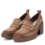 Refresh Block Heel Loafers Taupe