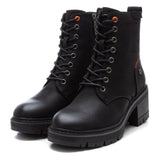 Refresh Block Heel Lace Boots Black