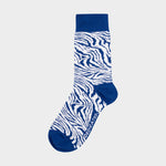 Dedicated Socks Sigtuna Zebra Sodalite Blue