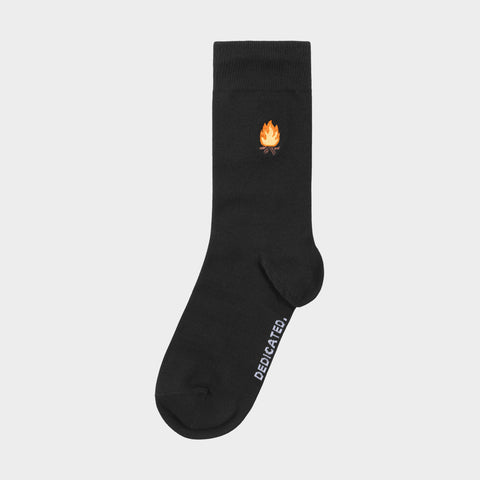 Dedicated Socks Sigtuna Camp Fire Black