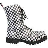 Alpha Rangers 10-loch Boot Festival Army Gothic Leder Springerstiefel Stahlkappe