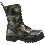 Alpha Rangers 10-loch Boot Festival Army Gothic Leder Springerstiefel Stahlkappe