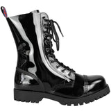 Alpha Rangers 10-loch Boot Festival Army Gothic Leder Springerstiefel Stahlkappe