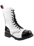 Alpha Rangers 10-loch Boot Festival Army Gothic Leder Springerstiefel Stahlkappe
