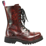 Alpha Rangers 10-loch Boot Festival Army Gothic Leder Springerstiefel Stahlkappe