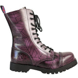 Alpha Rangers 10-loch Boot Festival Army Gothic Leder Springerstiefel Stahlkappe