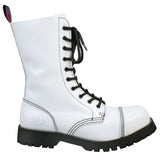 Alpha Rangers 10-loch Boot Festival Army Gothic Leder Springerstiefel Stahlkappe