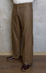 Rumble59 Vintage Loose Fit Pants New Jersey - Fischgrat braun