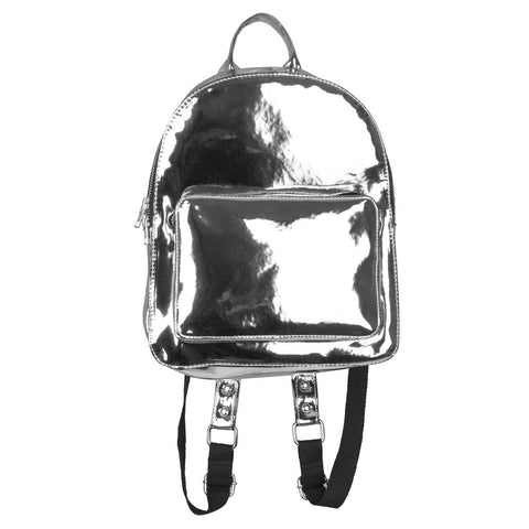 Urban Classics Midi Metallic Backpack silver