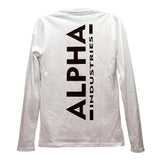 Alpha Industries Back Print Heavy LS white