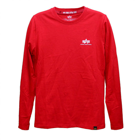 Alpha Industries Back Print Heavy LS speed red