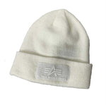 Alpha Industries Velcro Beanie white