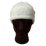 Alpha Industries Velcro Beanie white