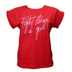 Dedicated Visby T-Shirt Fight Like A Girl Red