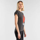 Dedicated T-Shirt Visby Red Feather Charcoal