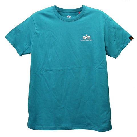 Alpha Industries Basic T-Shirt Small Logo blue lagoon
