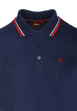 Merc Card Polo Shirt navy blood red