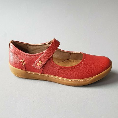 Clarks Un Haven Strap Red Leather Mary Jane Schuhe Damen Leder rot