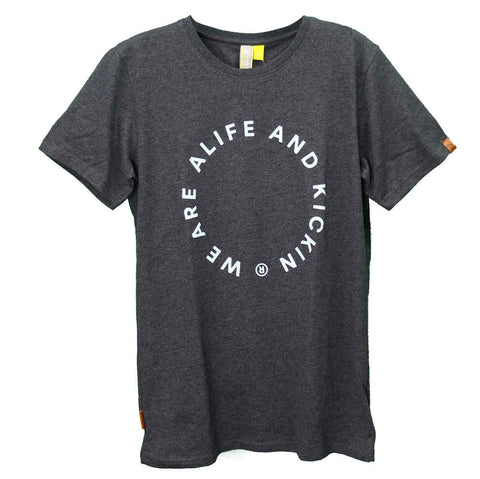 Alife and Kickin T-Shirt Logo Shirt marine
