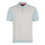 Merc London Austin Knit Polo boy blue, Herren