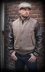 Rumble59 Baseballjacke Monterey-Fischgrat beige/braun