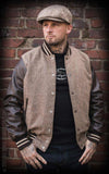 Rumble59 Baseballjacke Monterey-Fischgrat beige/braun