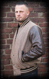 Rumble59 Baseballjacke Monterey-Fischgrat beige/braun