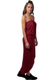 Urban Classics Ladies Viscose Bandeau Dress burgundy