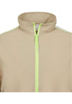 Urban Classics Ladies Short Piped Track Jacket  concrete/electriclime