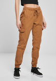Urban Classics Ladies High Waist Cargo Jogging Pants toffee