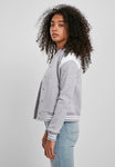Urban Classics Ladies Organic Inset College Sweat Jacket grey/white