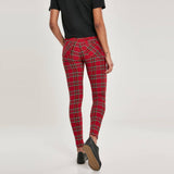 Urban Classics Ladies Skinny Tartan Pants red/black