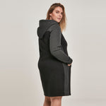 Urban Classics Ladies 2-Tone Hooded Dress black/charcoal