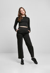 Urban Classics Ladies Straight Pin Tuck Sweat Pants black