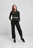 Urban Classics Ladies Straight Pin Tuck Sweat Pants black